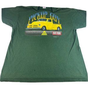 Hot Rod Magazine Logo Mens XXL Vintage 1999 Pickup Guy 90s Y2K T Shirt *READ*